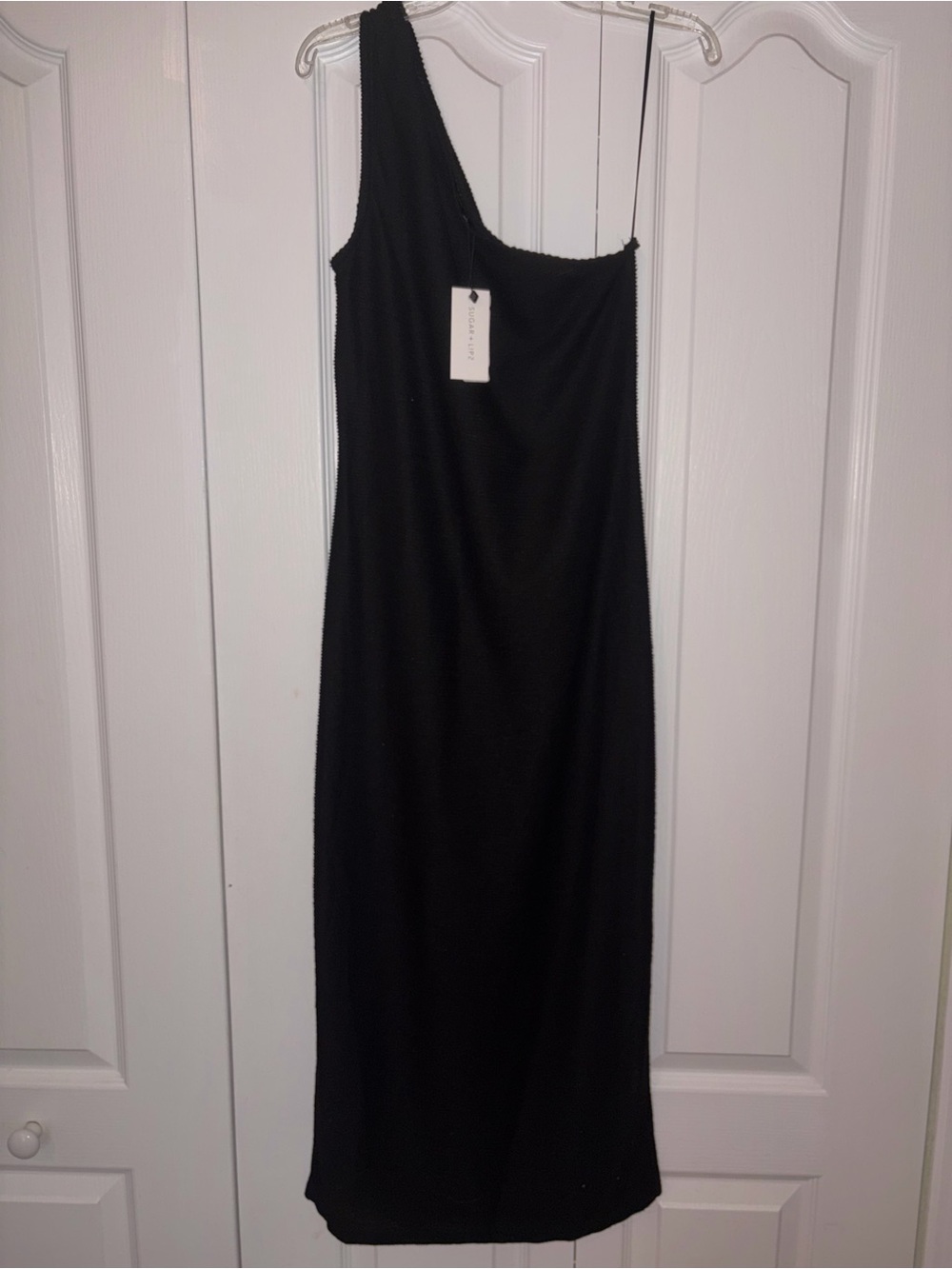 Sugarlips Black One-Shoulder Maxi Dress